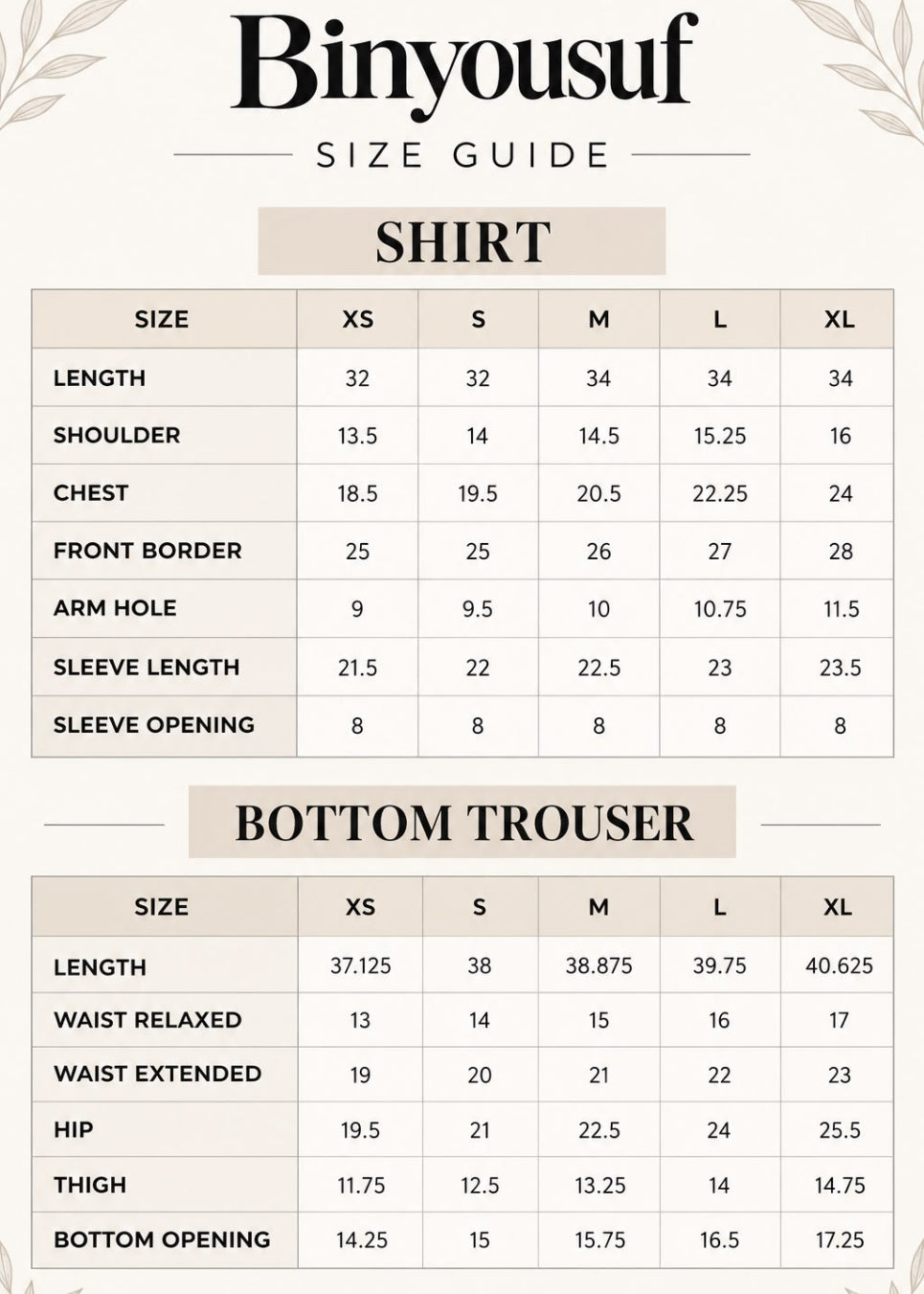 Binyousaf Stitch 2PC