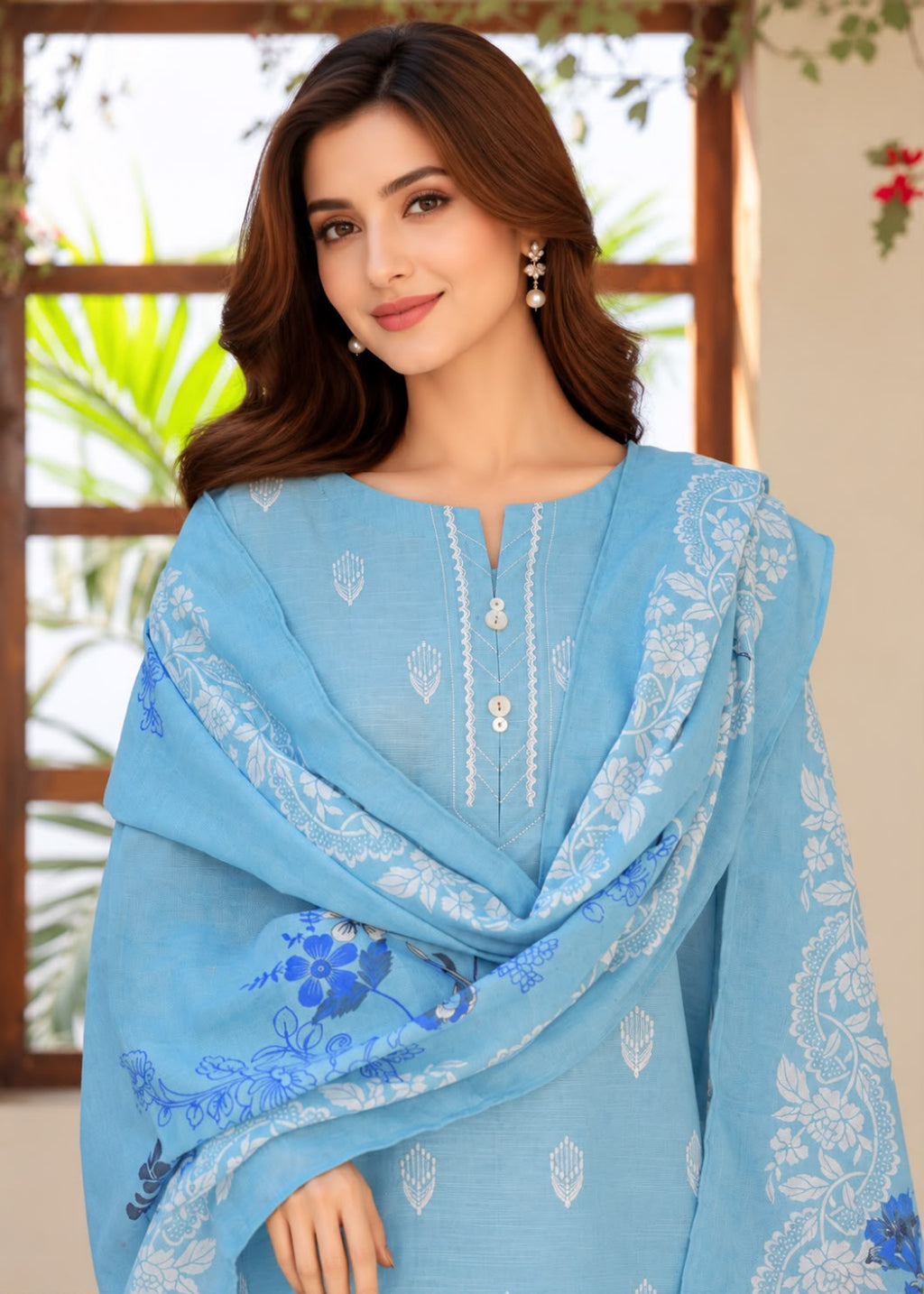 HZ Khaddar Emb Chikankari 3PC