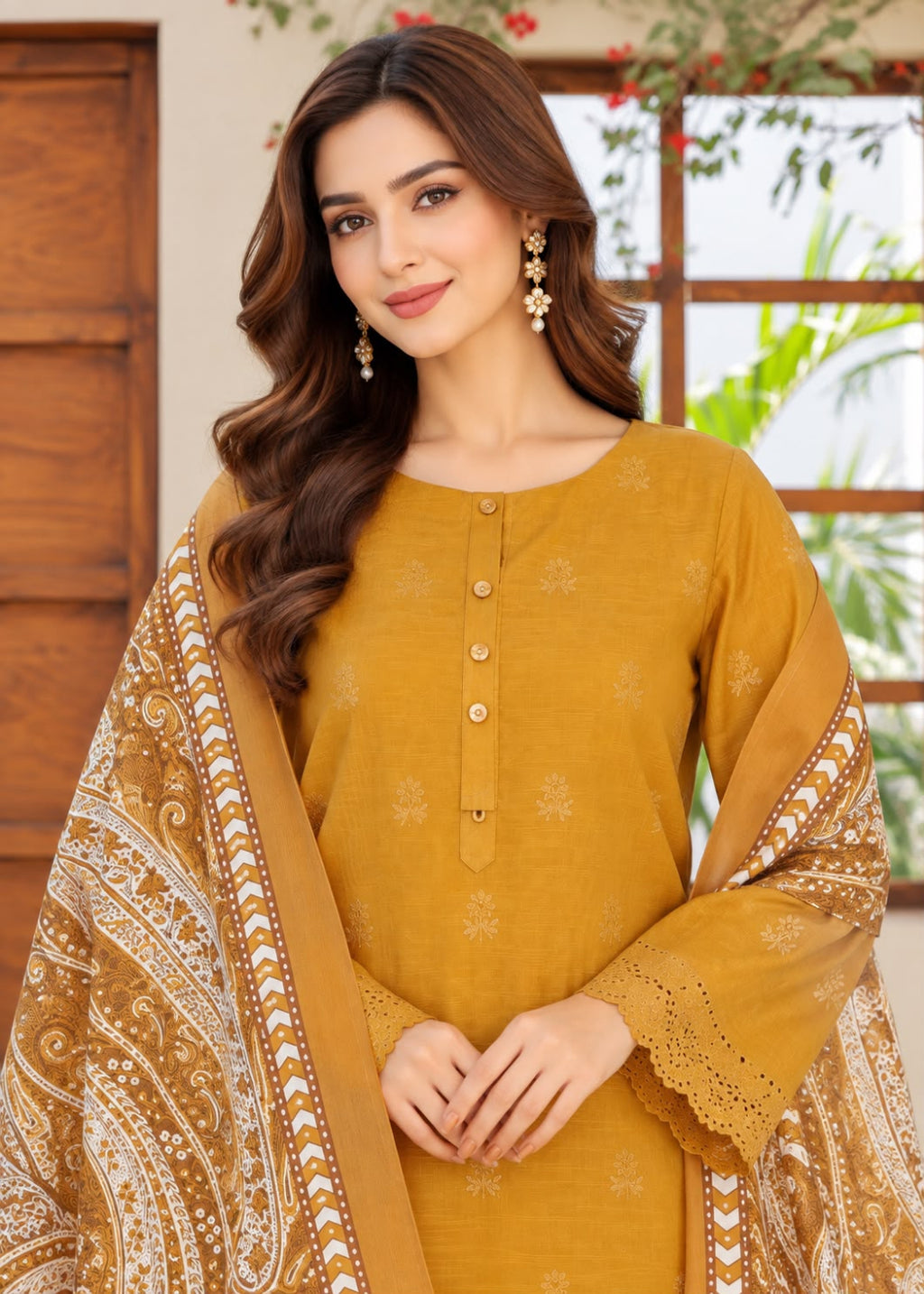 HZ Khaddar Emb Chikankari 3PC