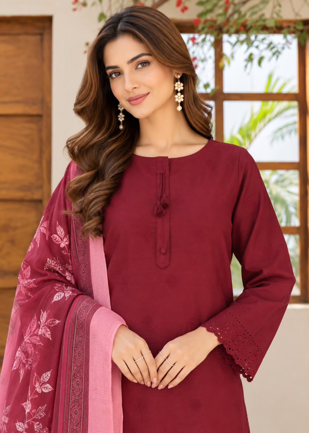 HZ Khaddar Emb Chikankari 3PC