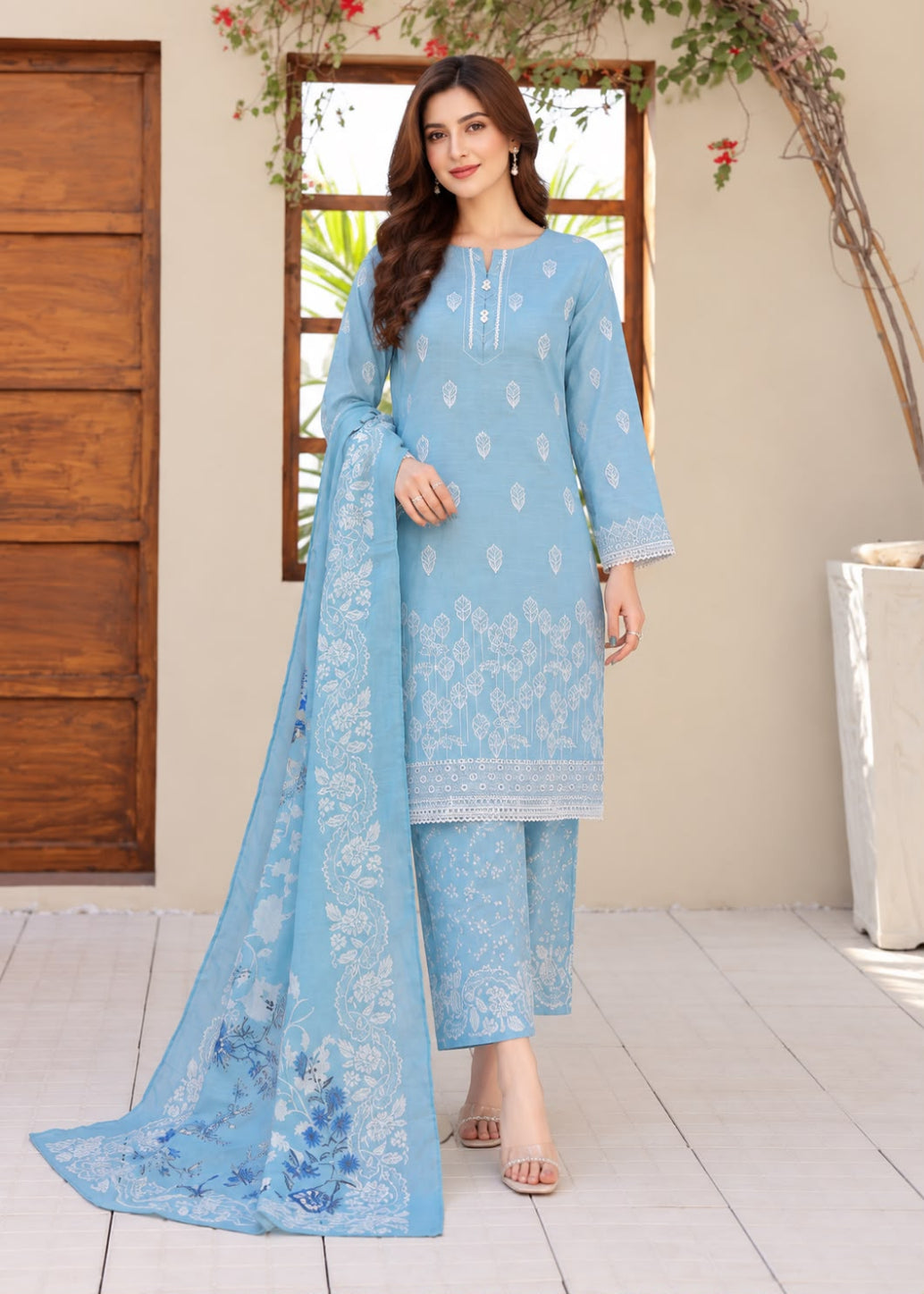 HZ Khaddar Emb Chikankari 3PC