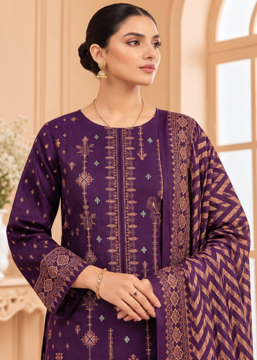 Hajra Emaan Linen 3PC