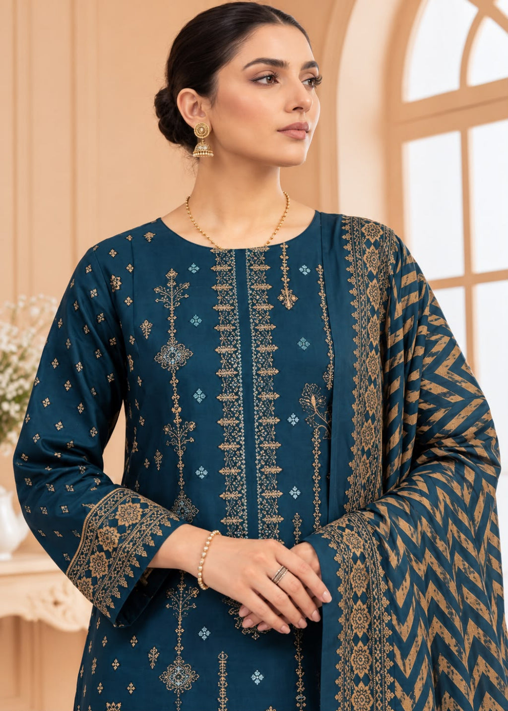 Hajra Emaan Linen 3PC
