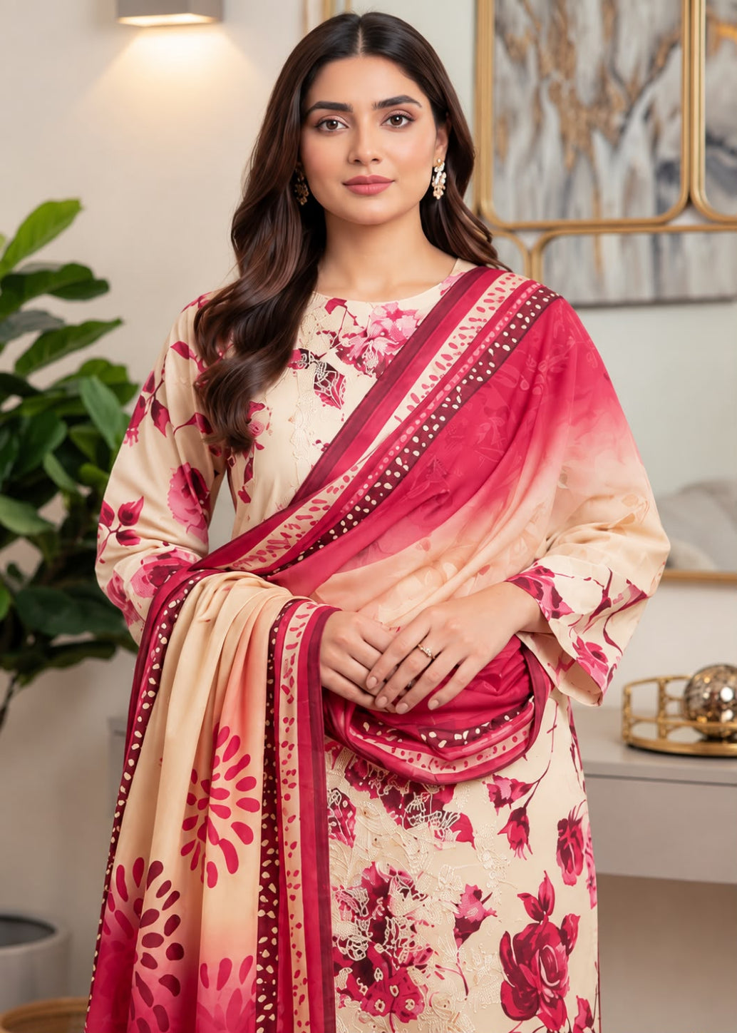 Hajra Emaan Linen 3PC