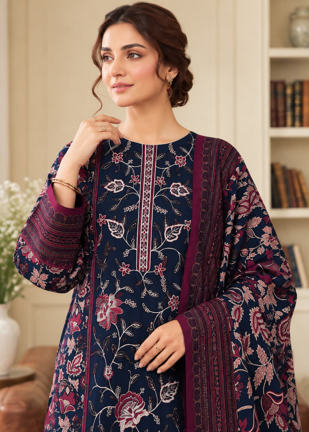 Hajra Emaan Linen 3PC