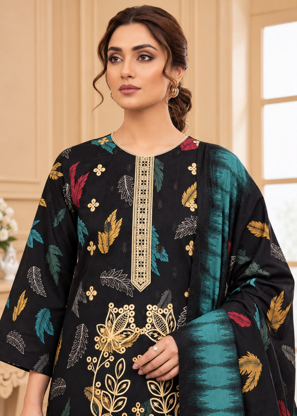 Hajra Emaan Linen 3PC