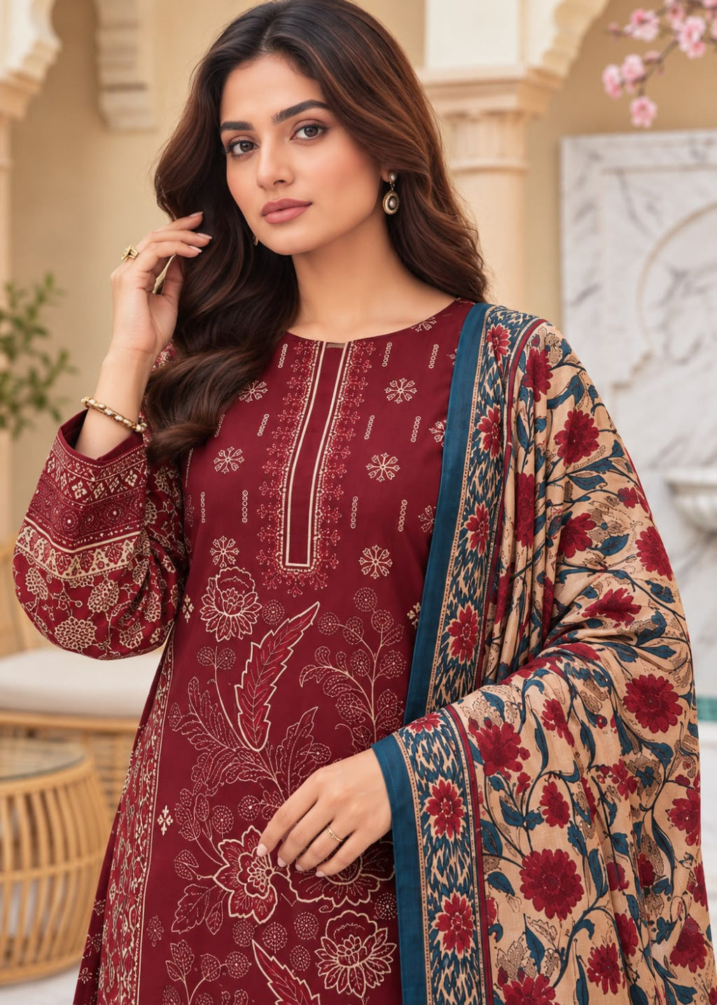 Hajra Emaan Linen 3PC
