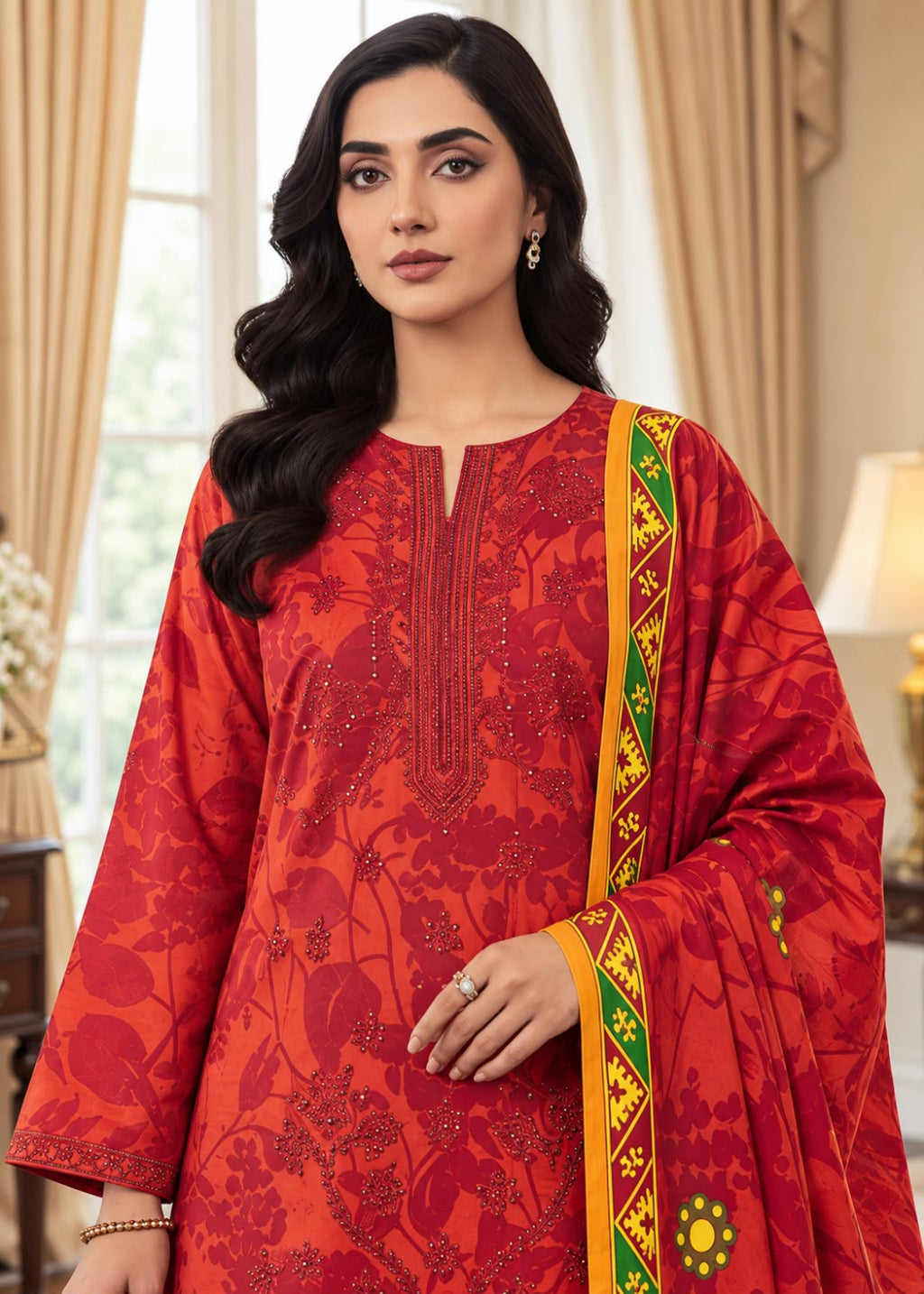 Hajra Emaan Linen 3PC