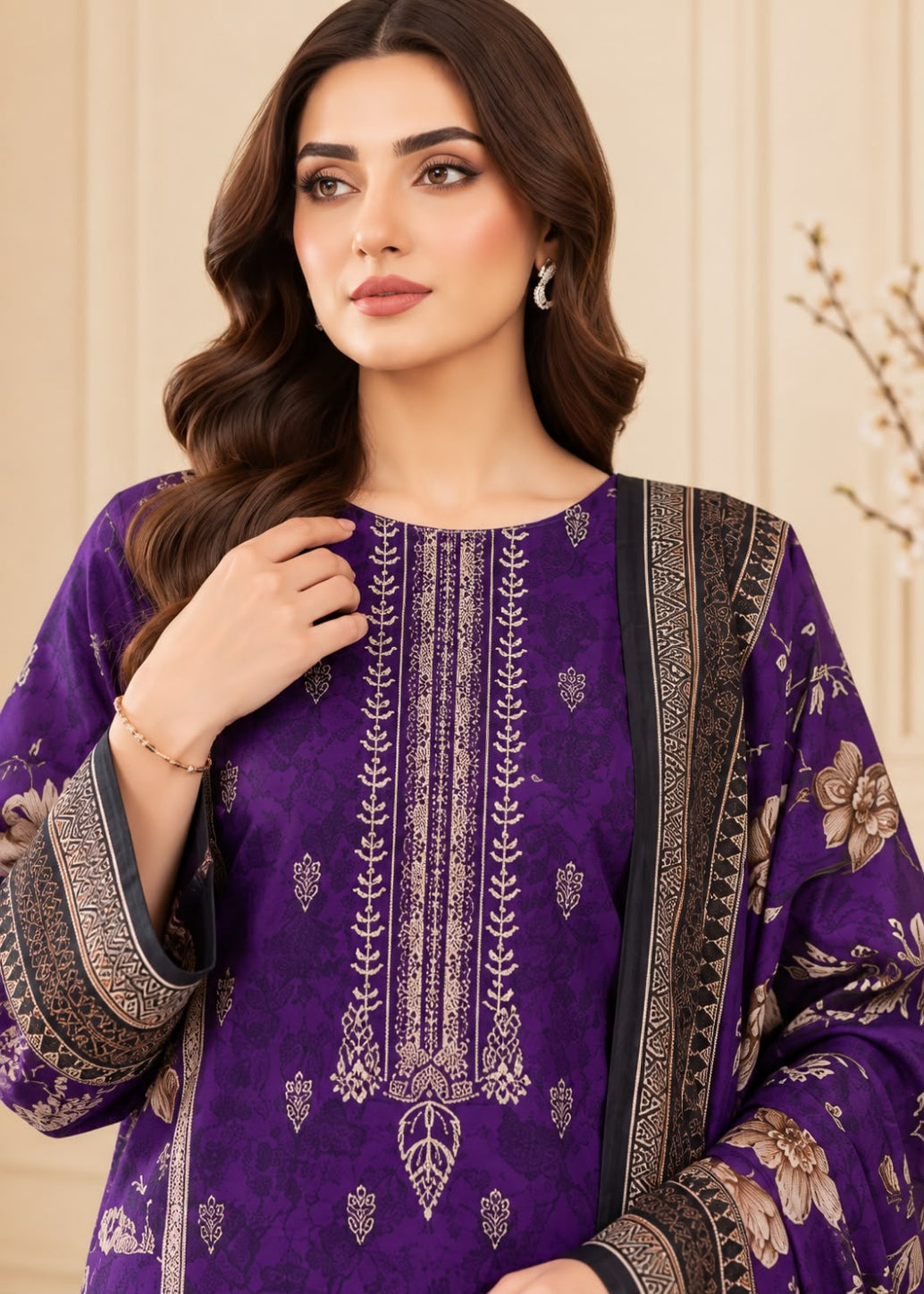 Hajra Emaan Linen 3PC