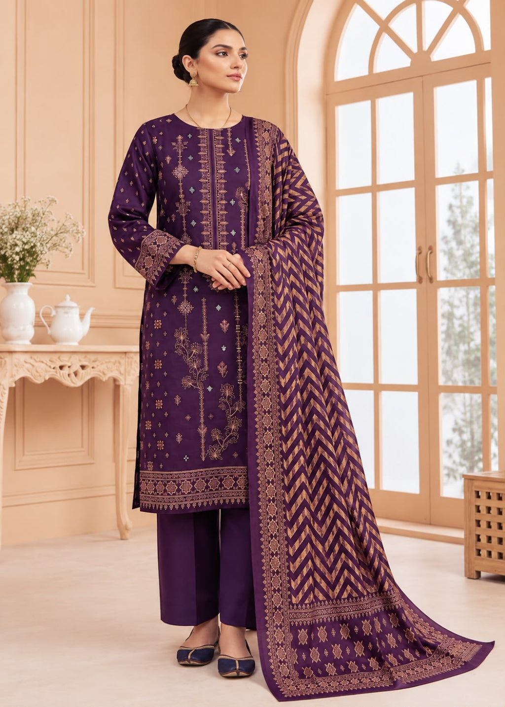 Hajra Emaan Linen 3PC