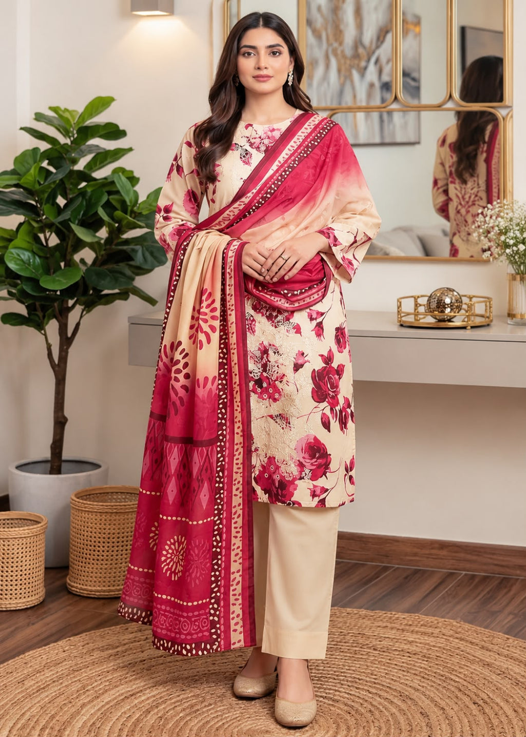 Hajra Emaan Linen 3PC