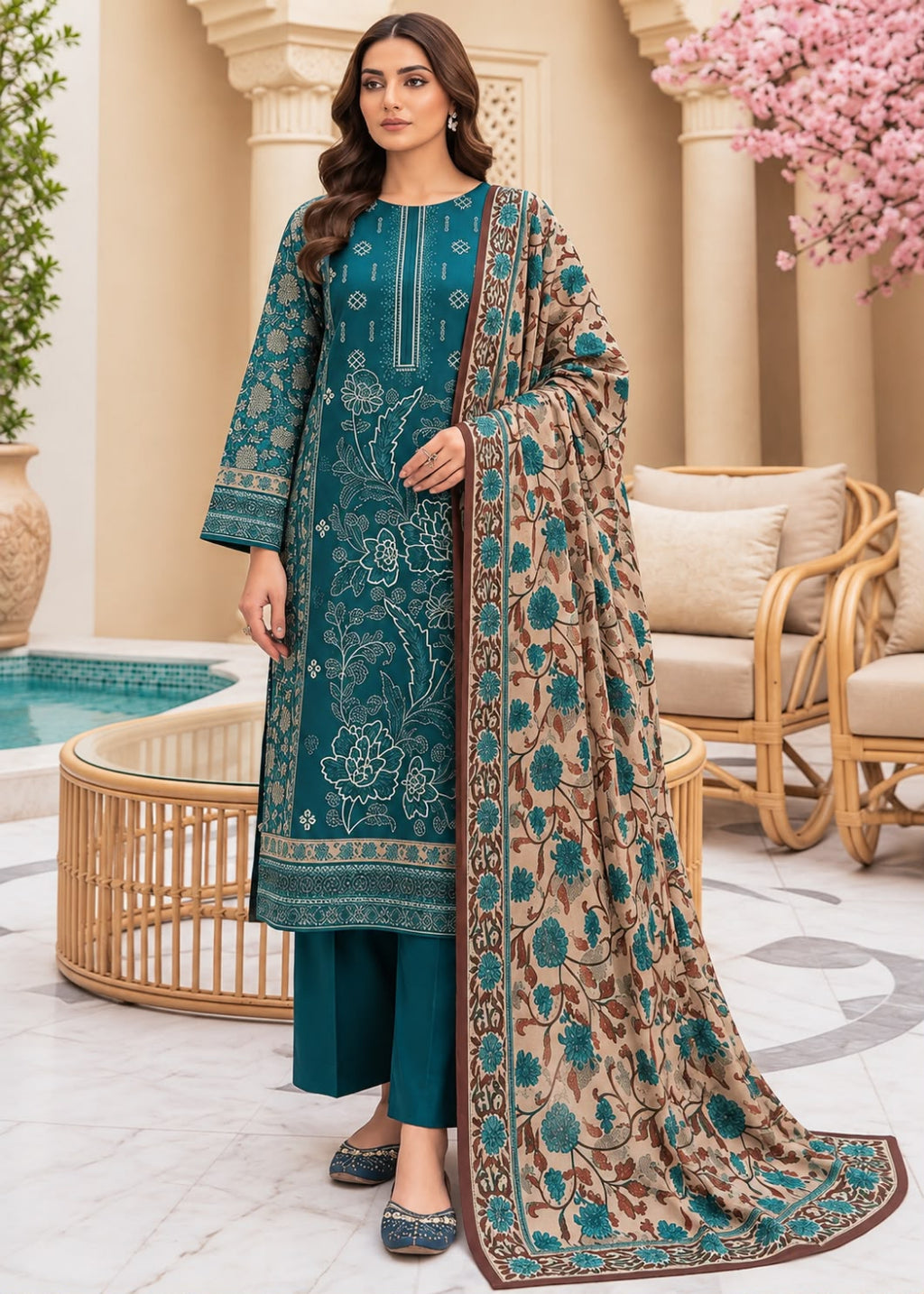 Hajra Emaan Linen 3PC
