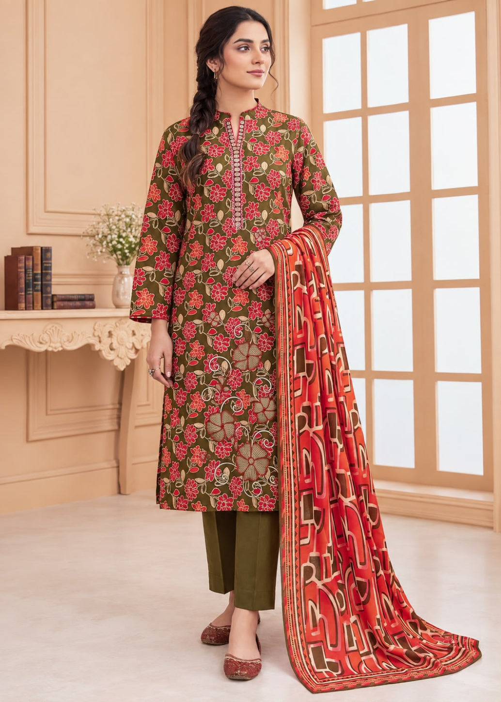 Hajra Emaan Linen 3PC