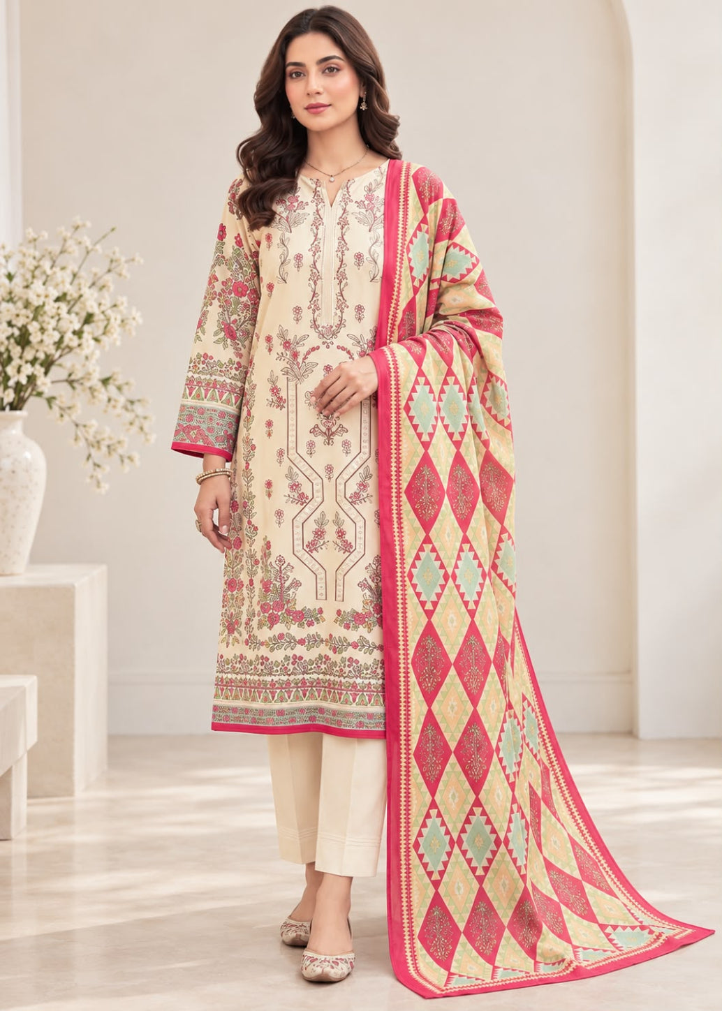 Hajra Emaan Linen 3PC