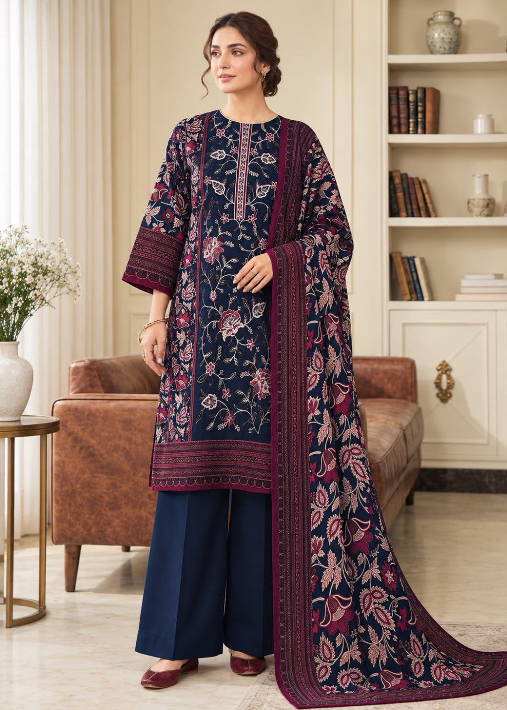 Hajra Emaan Linen 3PC