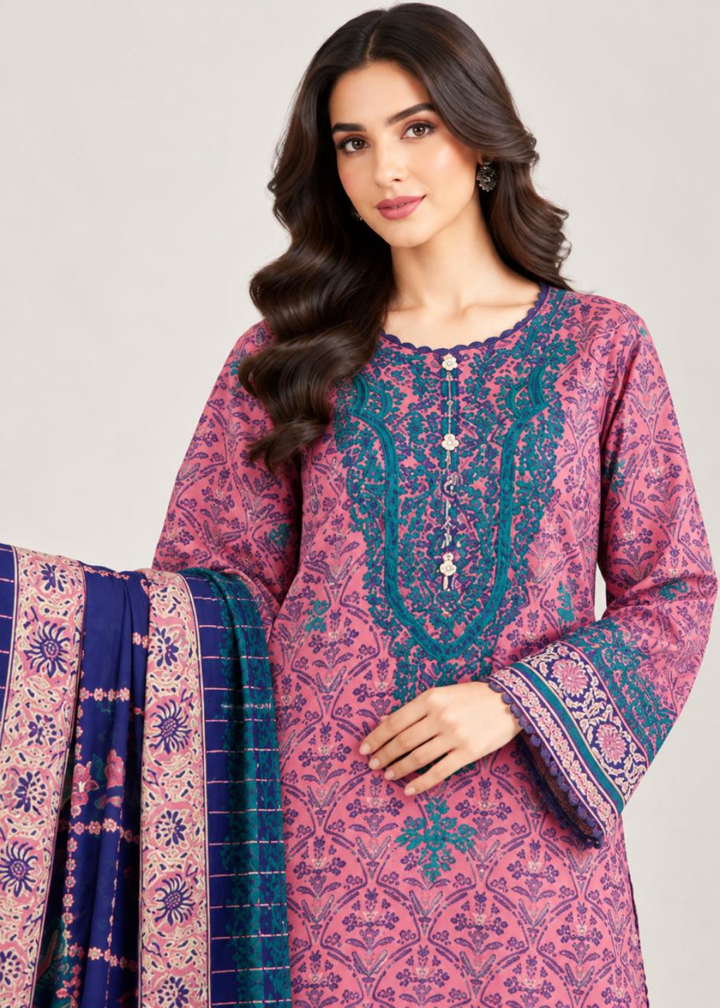 J. Panjnad Embroidered 3PC