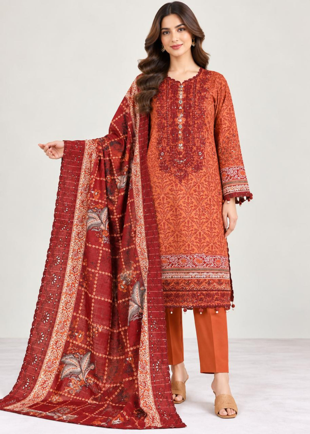 J. Panjnad Embroidered 3PC