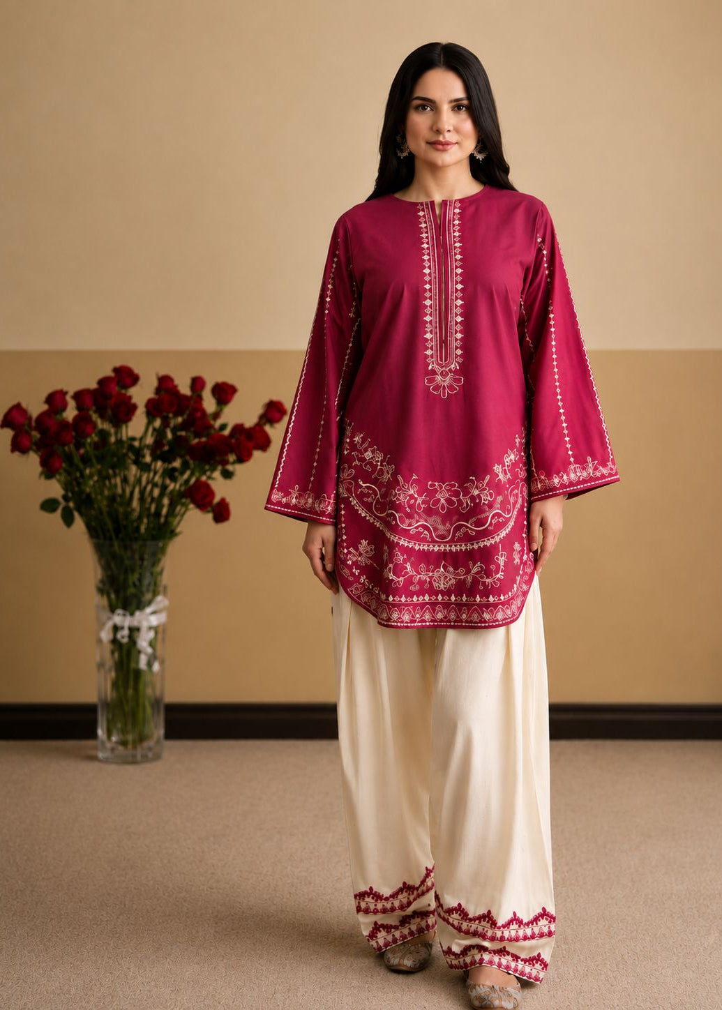 Popin Binyousaf Embroidered 2pc