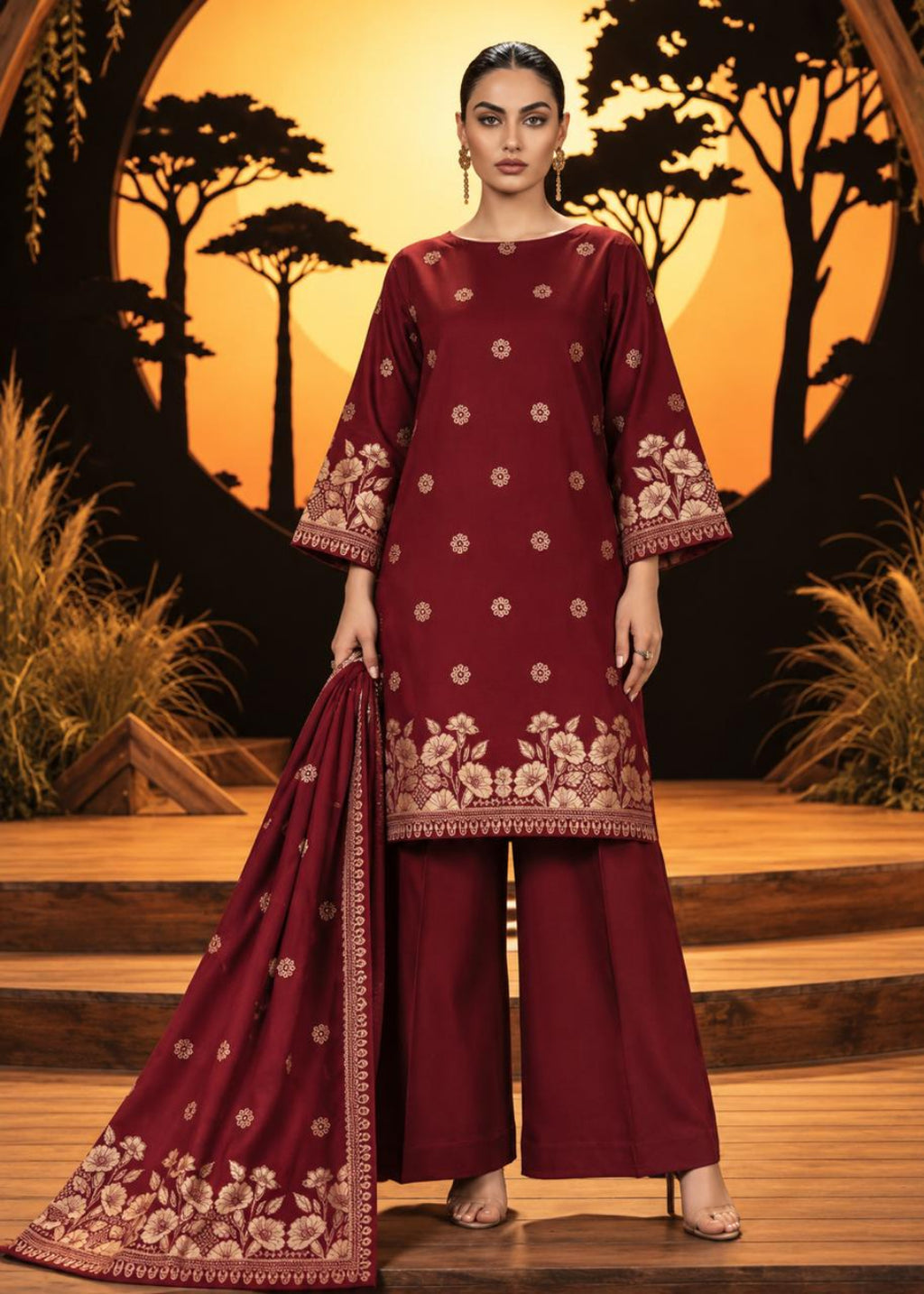 Regalia Viscose Linen 3PC