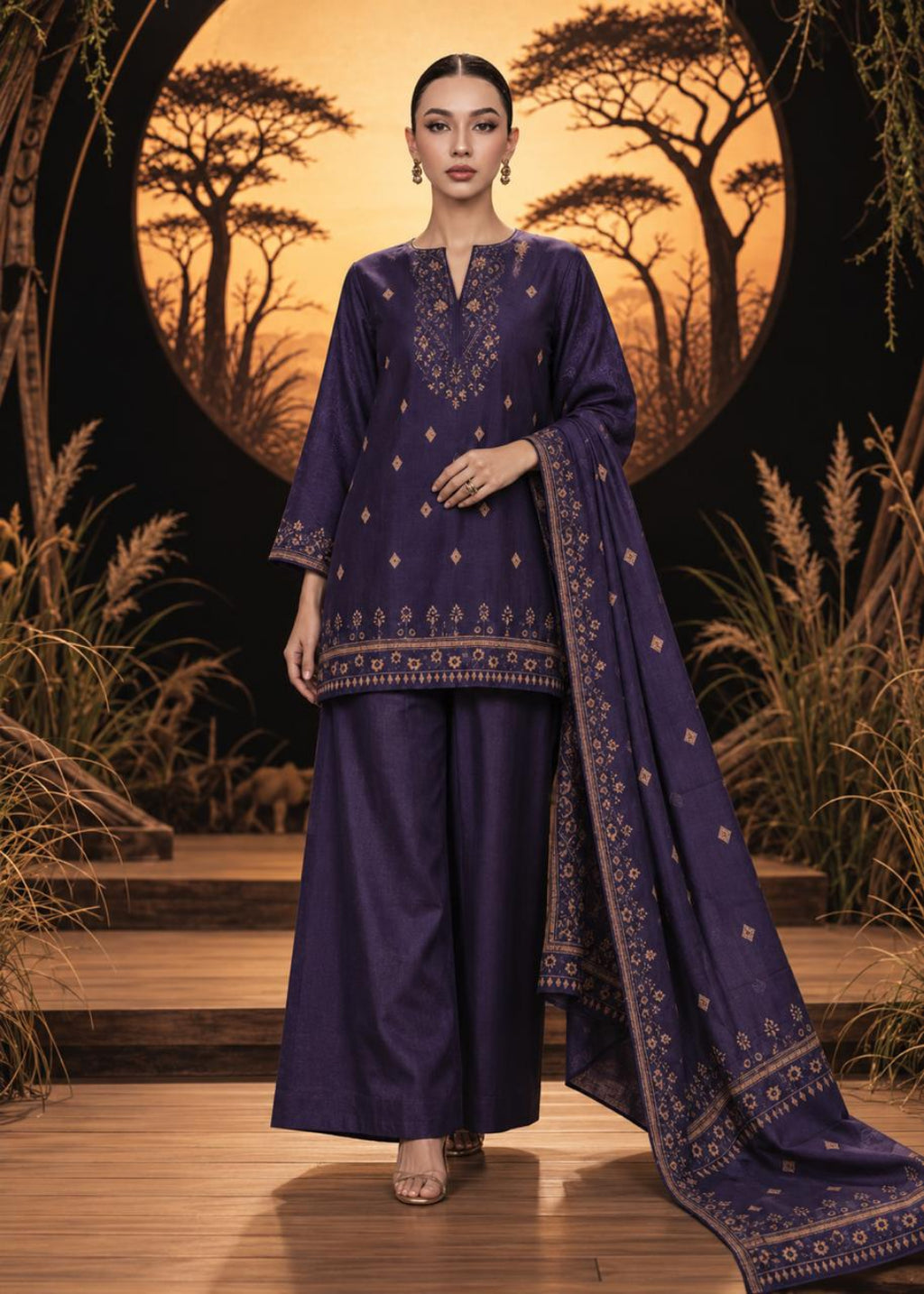 Regalia Viscose Linen 3PC