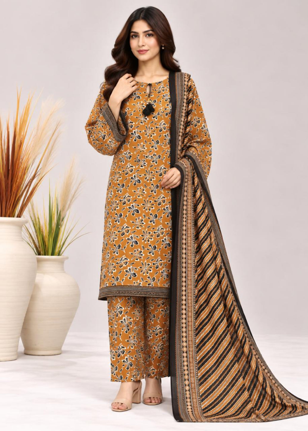 Binsaeed Khaddar Stitch 3PC