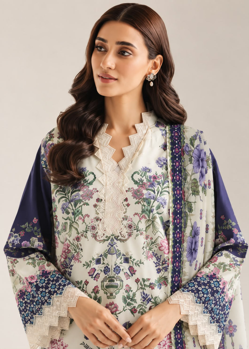 Ethnc Khaddar EMB 3PC