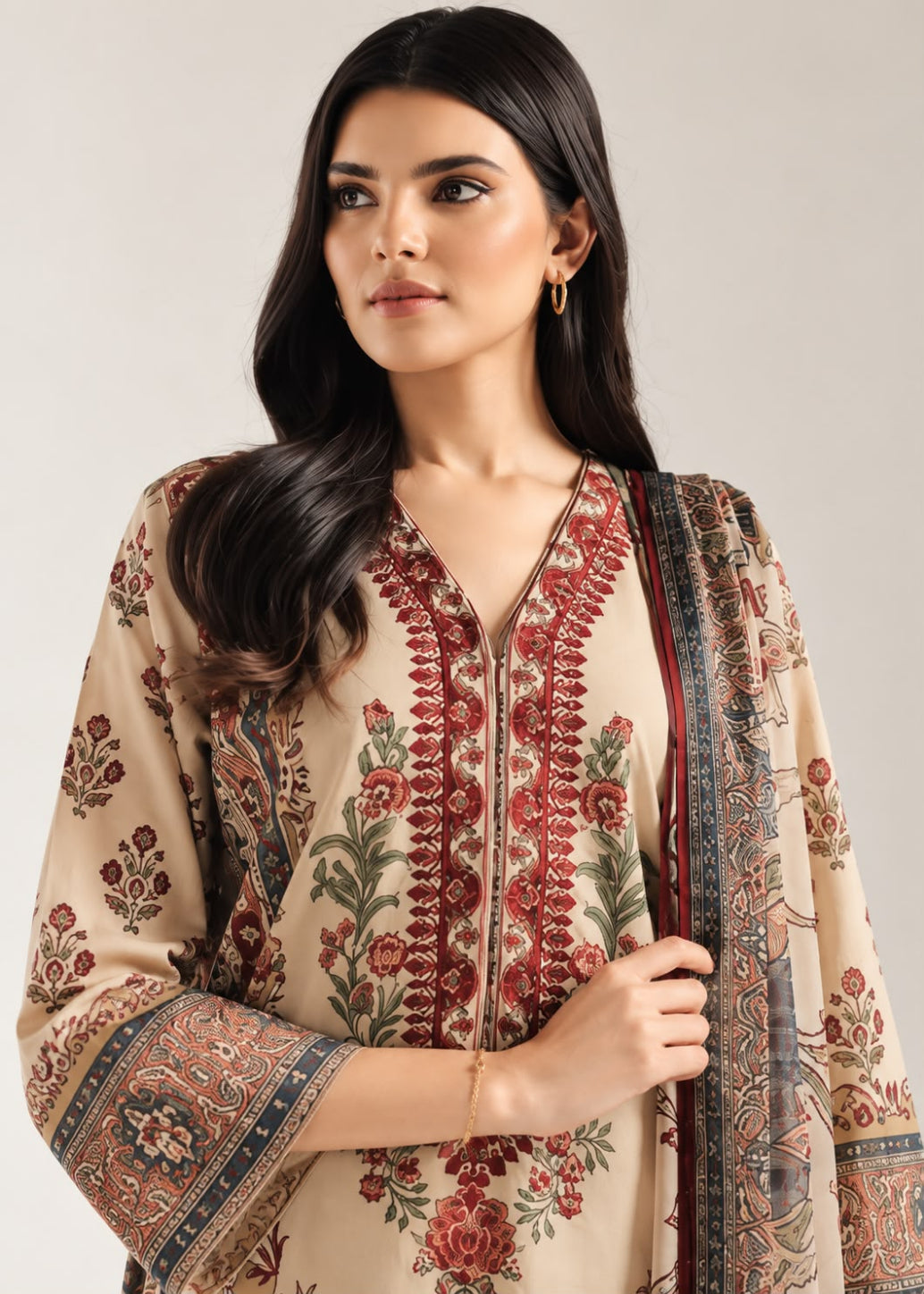 Ethnc Khaddar EMB 3PC