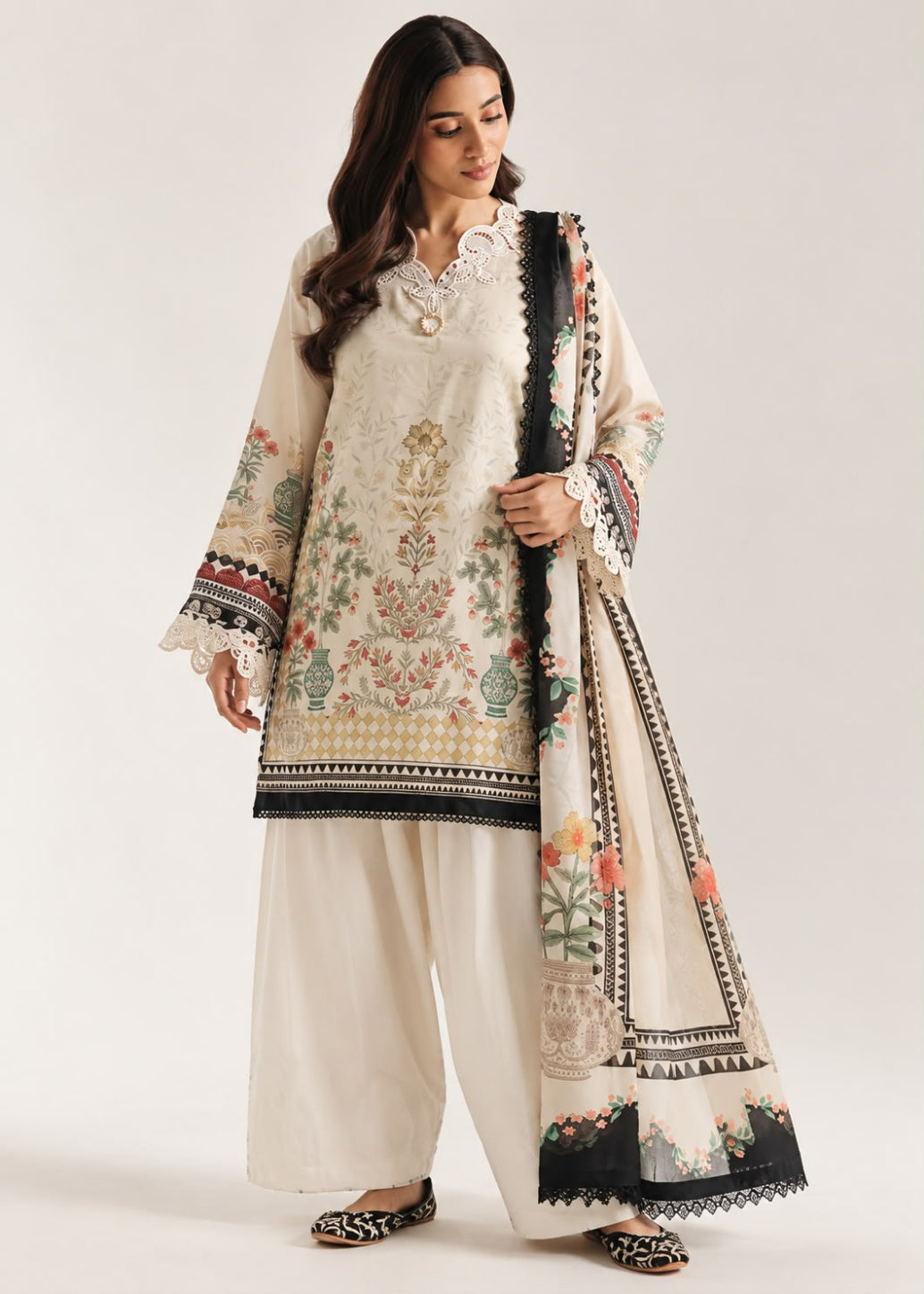 Ethnc Khaddar EMB 3PC