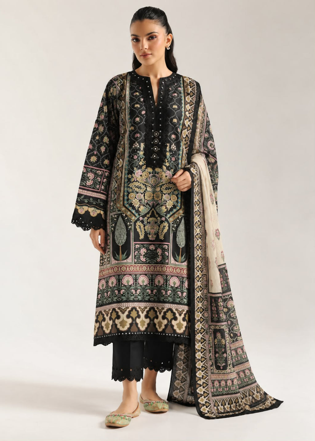 Ethnc Khaddar EMB 3PC